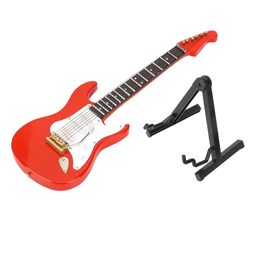 Musical Instrument With A - Miniatur-Modell einer roten E-Gitarre, Musikinstrument, Kunsthandwerk,