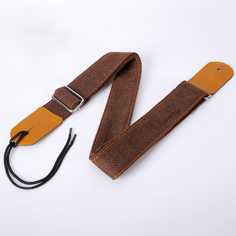 Musical Instrument Bass - Verstellbarer Gitarren-/Ukulelengurt aus weichem Baumwollleder für