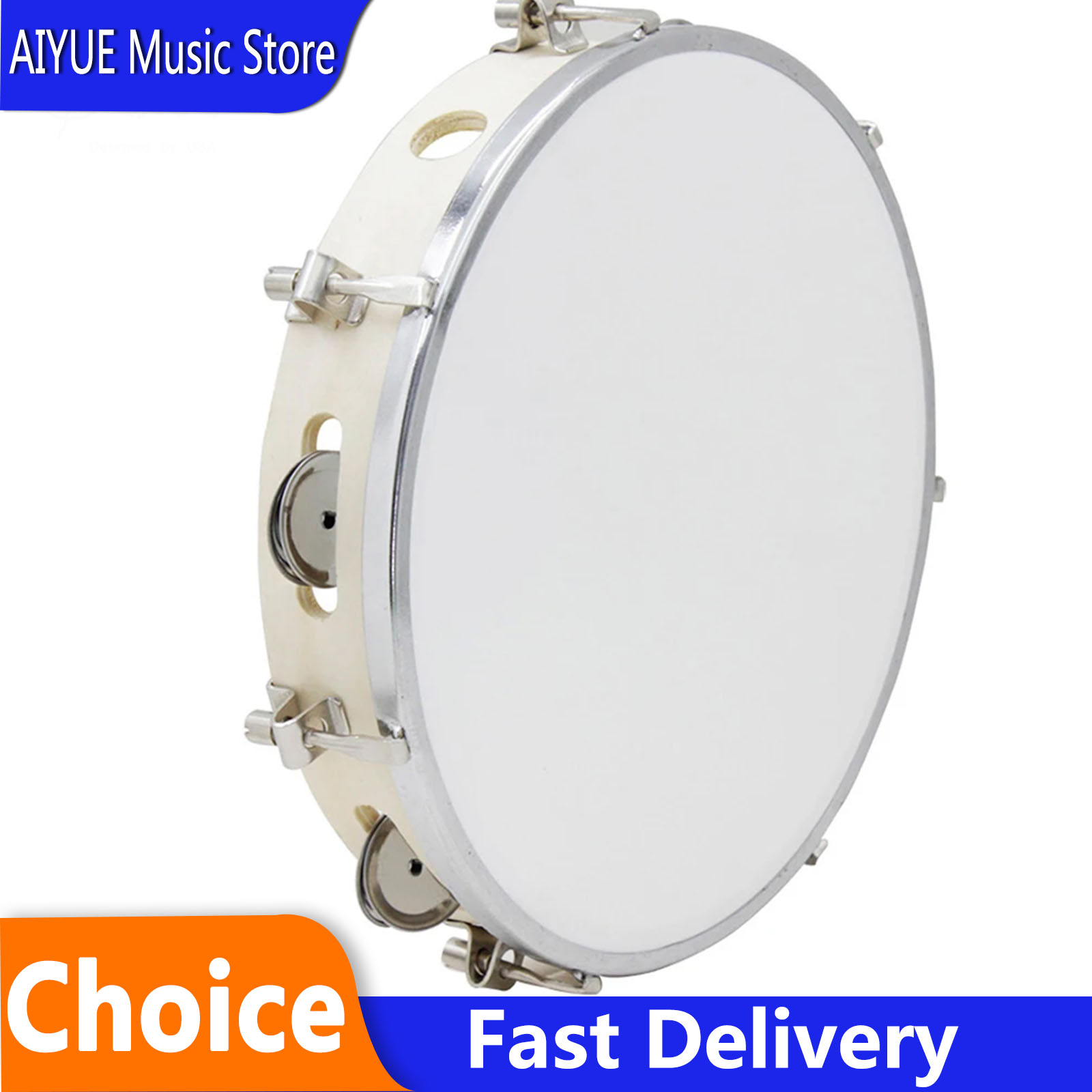 Tambourine Hand Drum - SLADE 10 Zoll Tamburin, verstellbare Handglockentrommel
