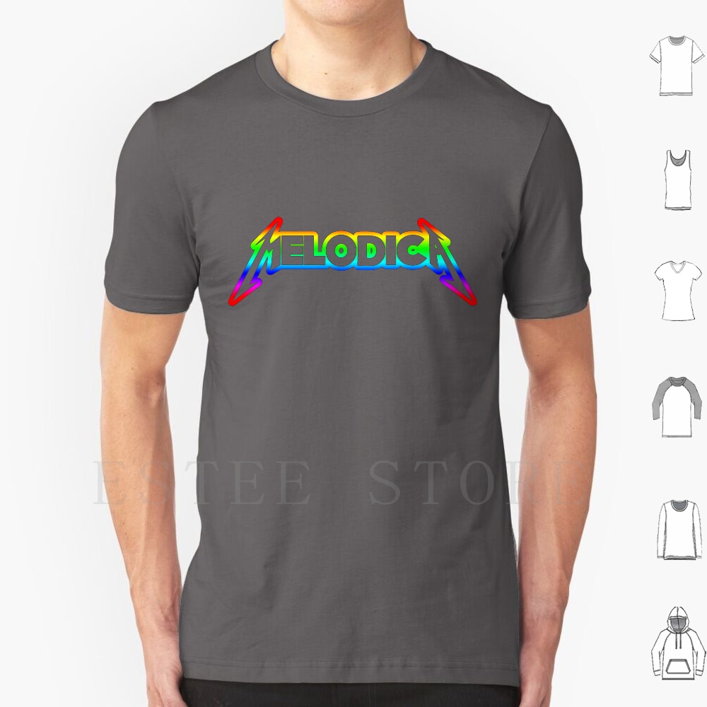 Musical Instrument Jokes - Regenbogen Melodica T Shirt Druck Baumwolle