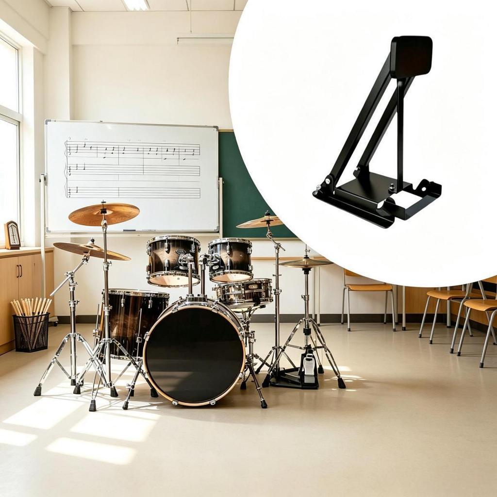 Musical Instrument Bass - Kompaktes gepolstertes Bassdrum-Übungspedal, schwarz, geräuscharmes Drum-Übungspad,