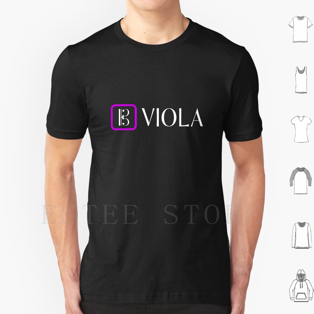 Musical Instrument In Orchestra - Viola: Alto Clef (Lila) T-Shirt, bedruckt,