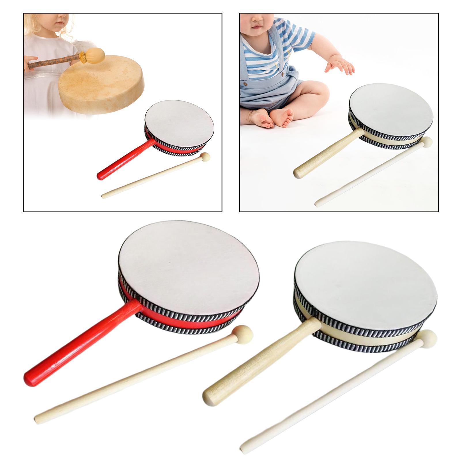 Tambourine Hand Drum - 6 Zoll große Kinder-Trommel, Handtrommel, Spielzeug