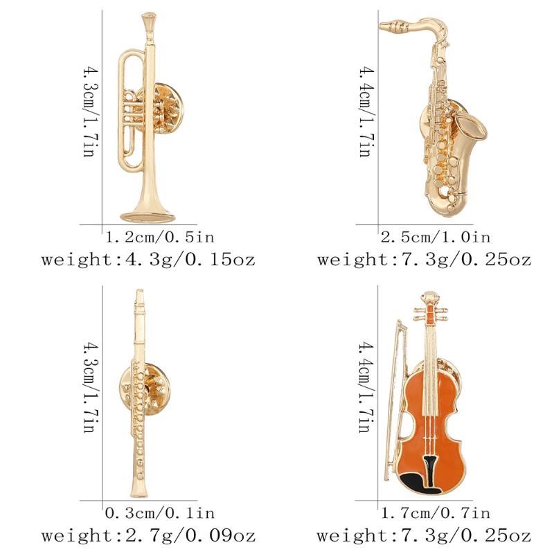 Geigenförmige Goldene Ansteckn – Musical Instrument In Orchestra Bewertung und Preis